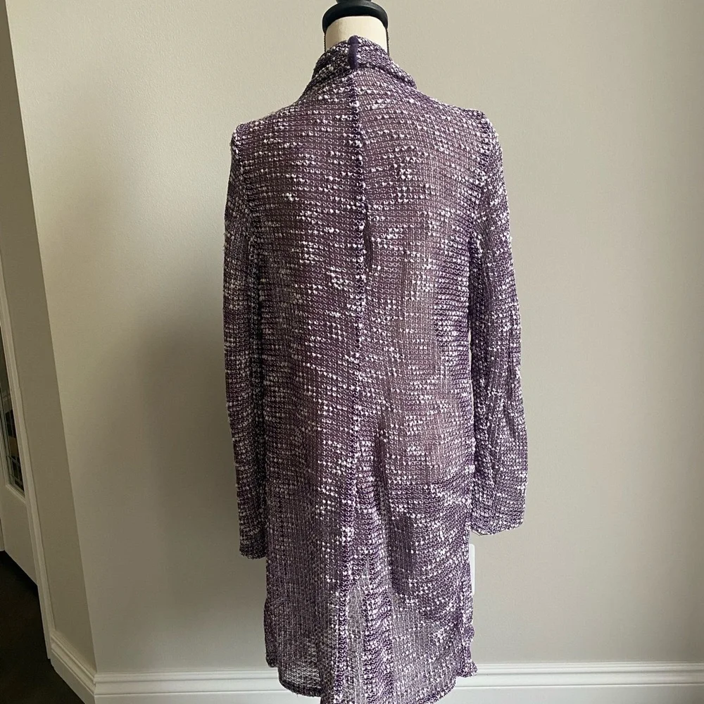 Fabletics Oversized Purple Open Yoga Sweater Size M